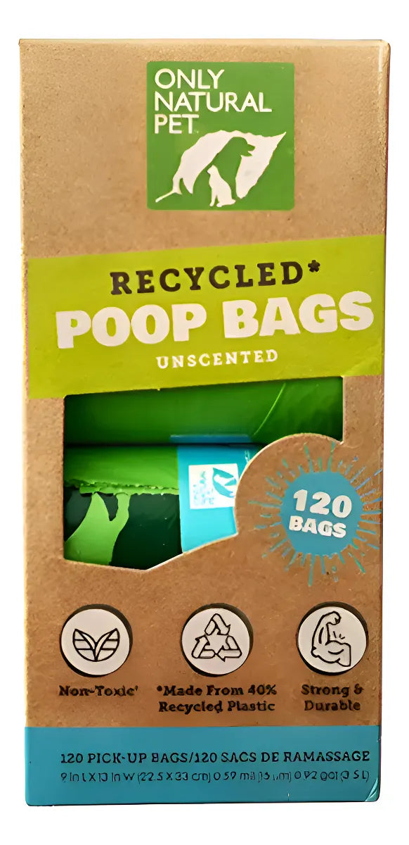 Bolsas de Excremento Perro Only Natural Pet Verde Plástico Reciclado 120u