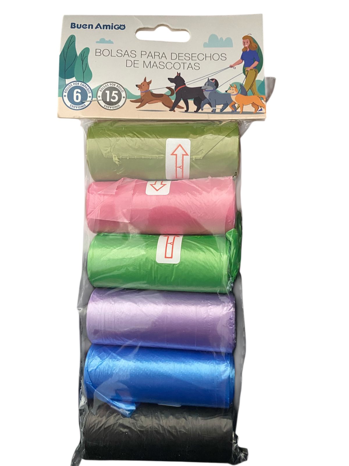 Bolsas para desechos de mascotas, Pack 6