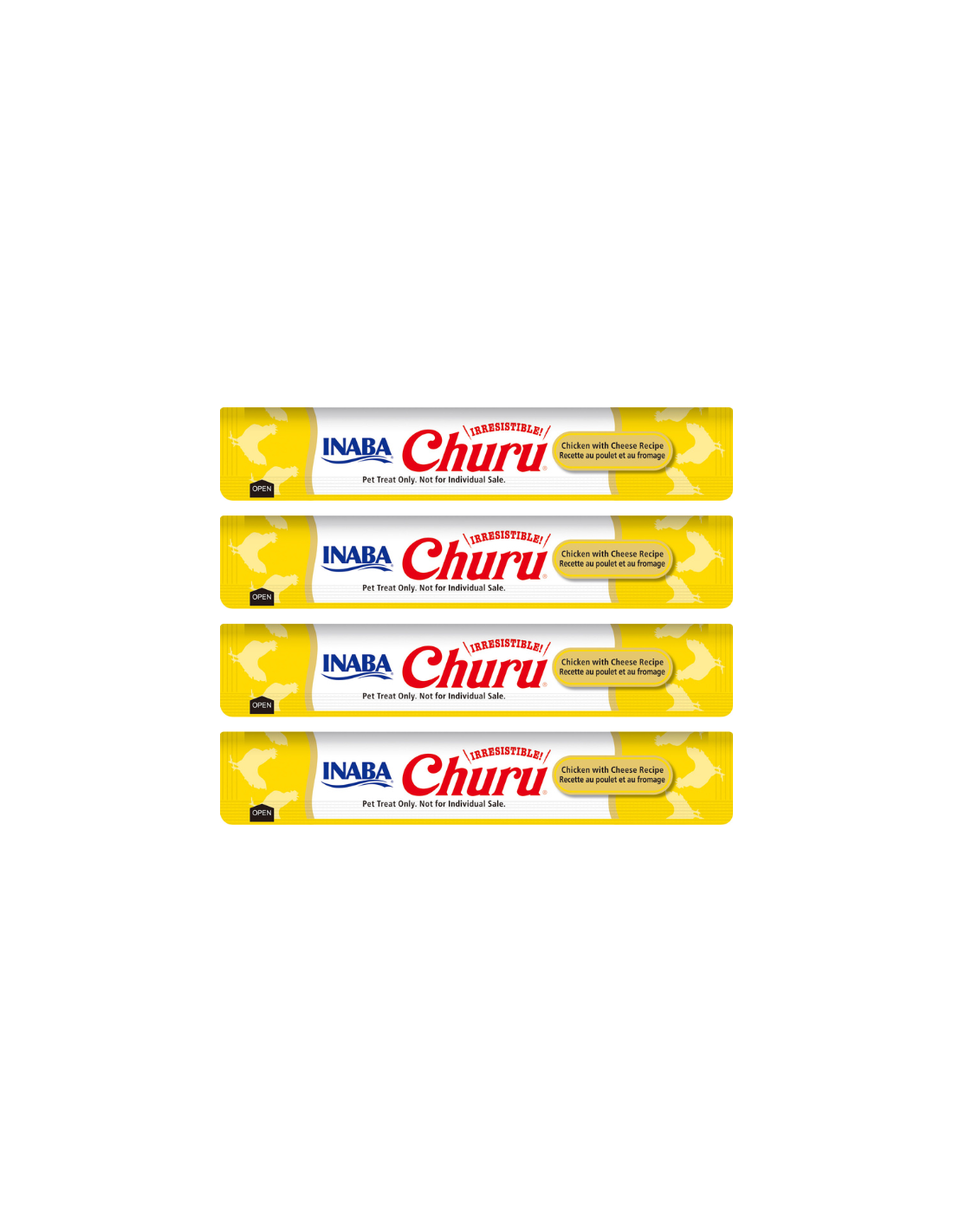 CHURU GATO SABOR POLLO Y QUESO 4 TUBOS