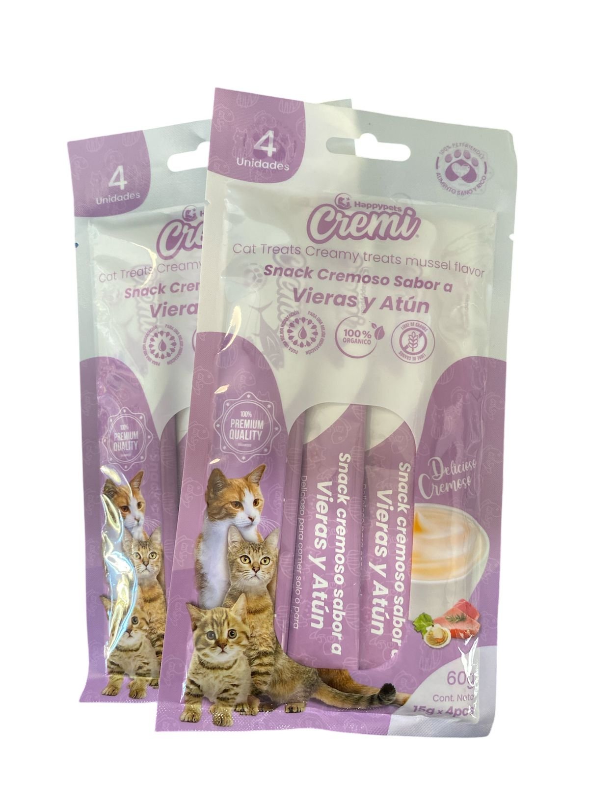 Snacks cremoso sabor a Vieras y Atún