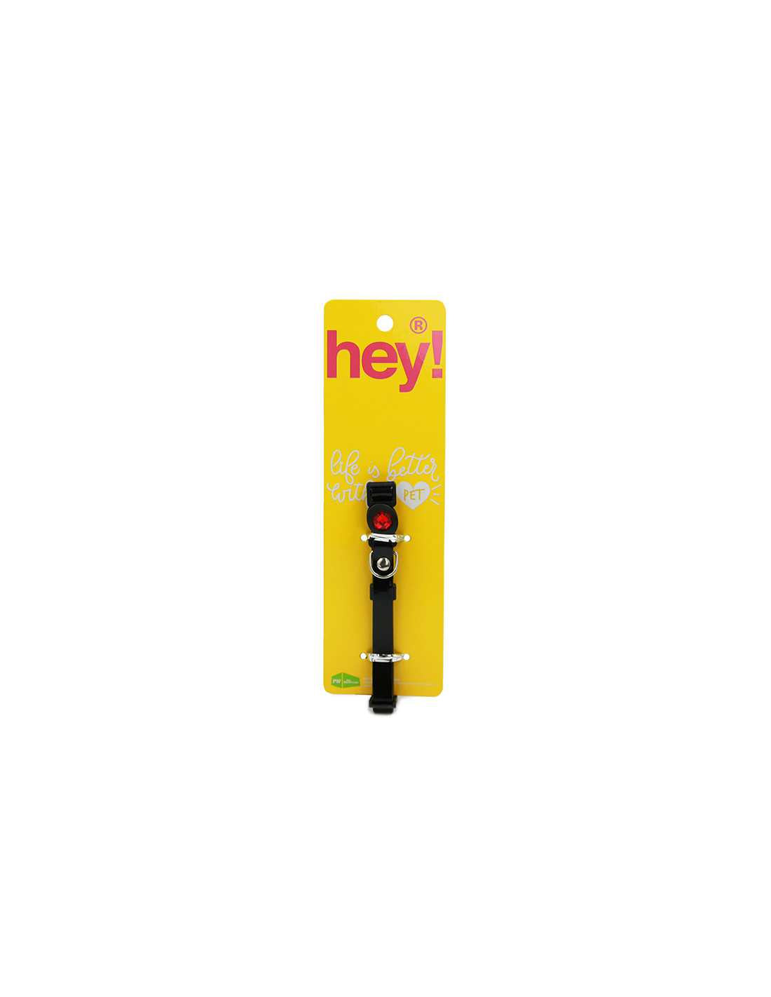 HEY! COLLAR PARA GATOS NEGRO 20-32 CM