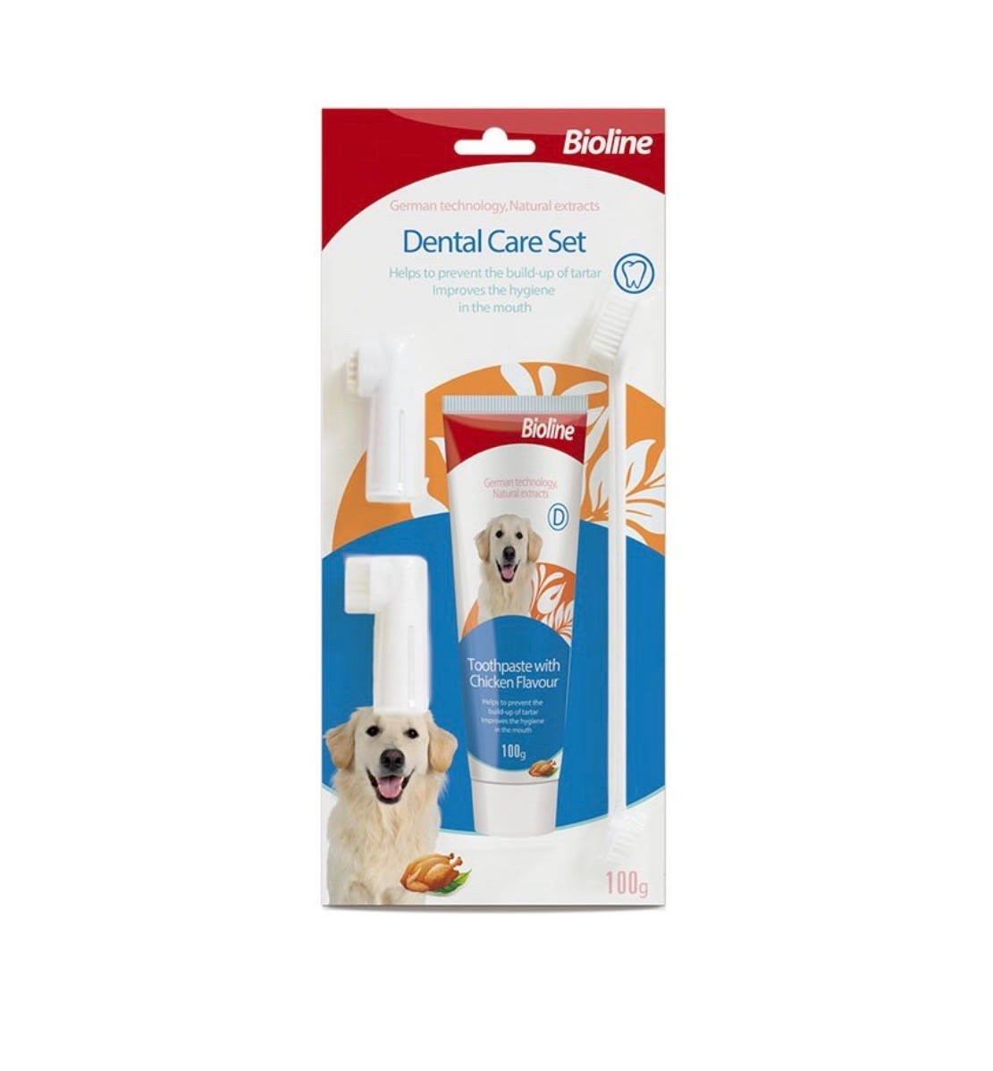 Kit Pasta Dental Perro - Sabor Pollo Bioline