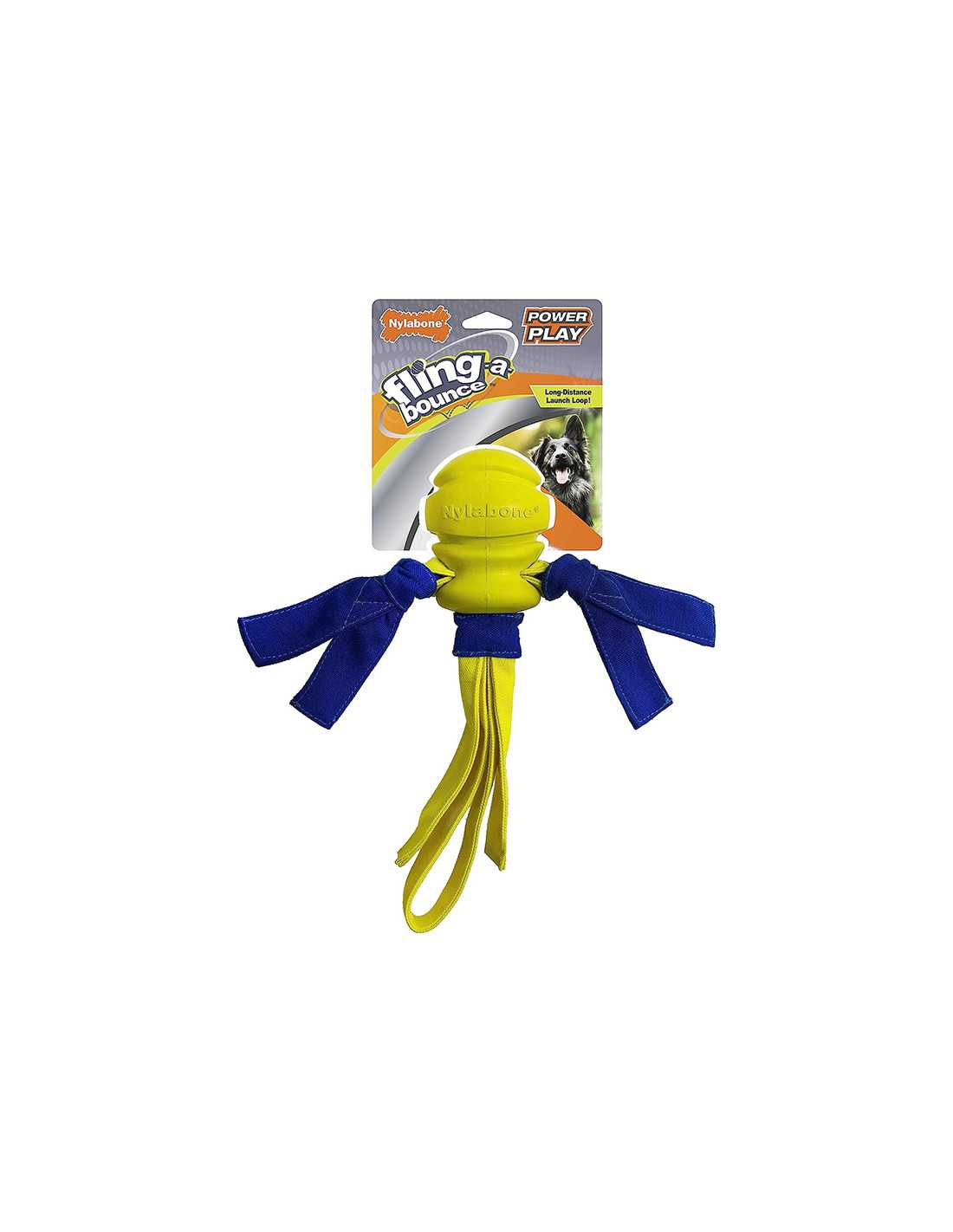 NYLABONE POWER PLAY LANZADOR DE GOMA FLING A BOUNCE