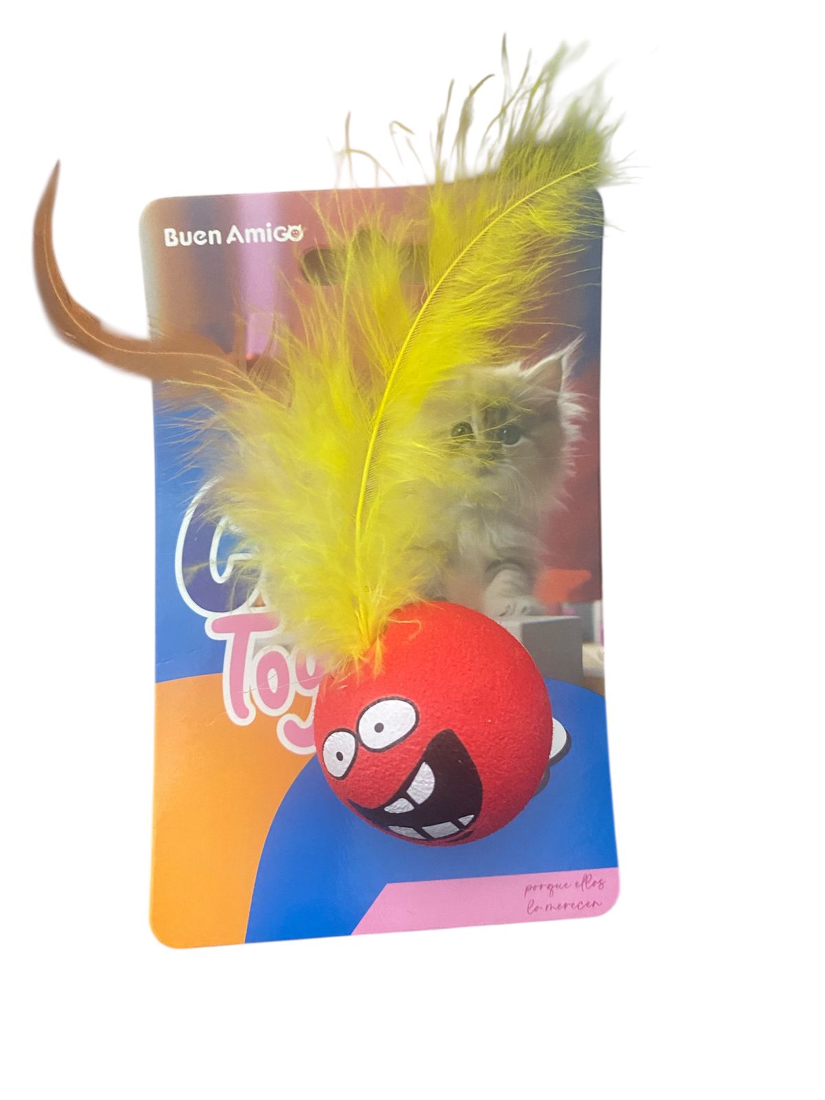 Juguete para gatos - Pelota con plumas