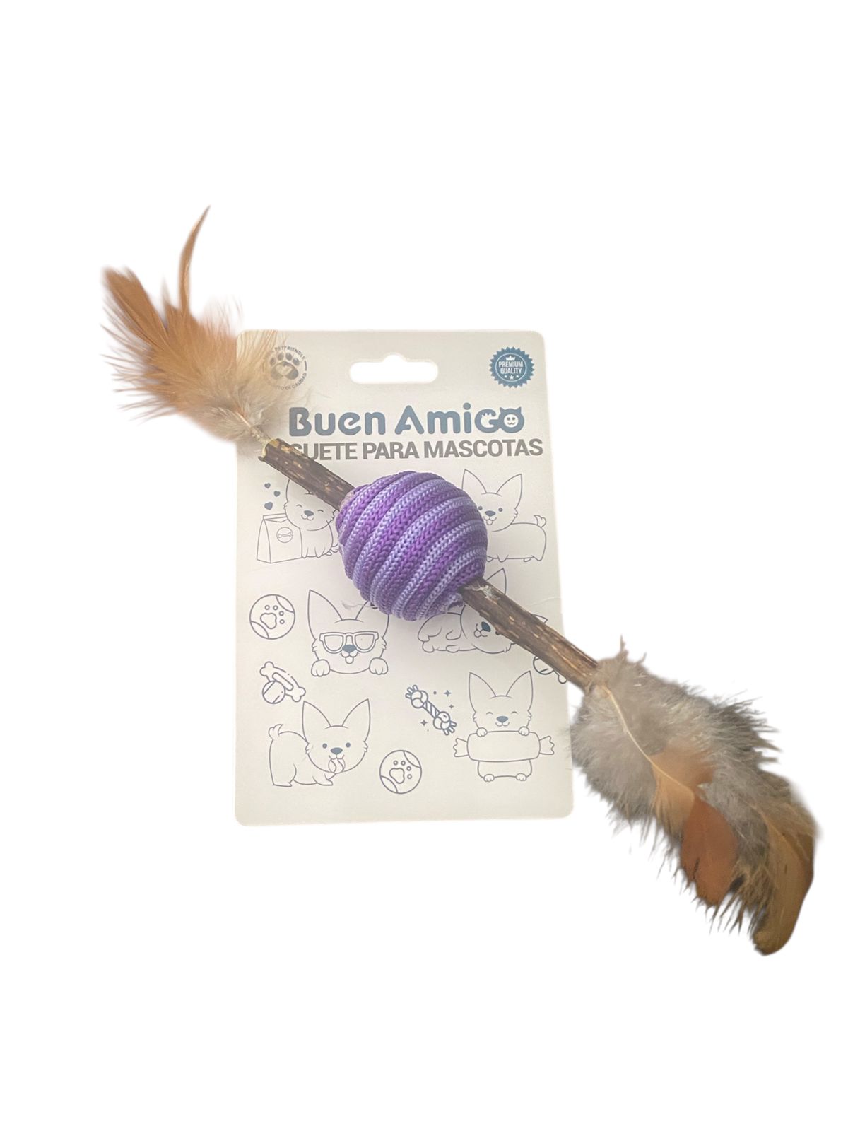 Juguete para gatos - Pelota y plumas
