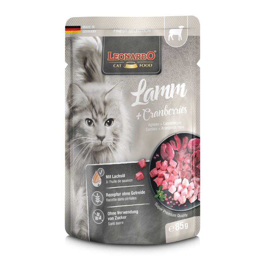 LEONARDO POUCH CORDERO Y ARANDANO 85 GR