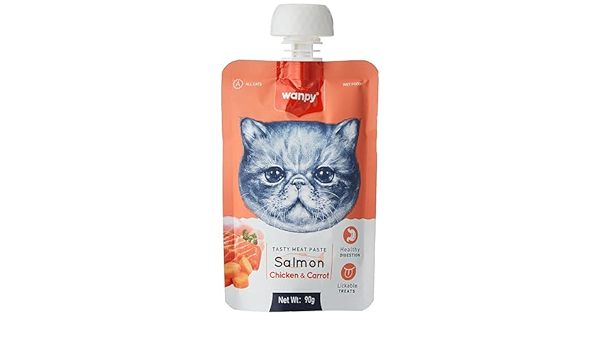 WANPY PASTA DE SALMON CON POLLO Y ZANAHORIA GATO