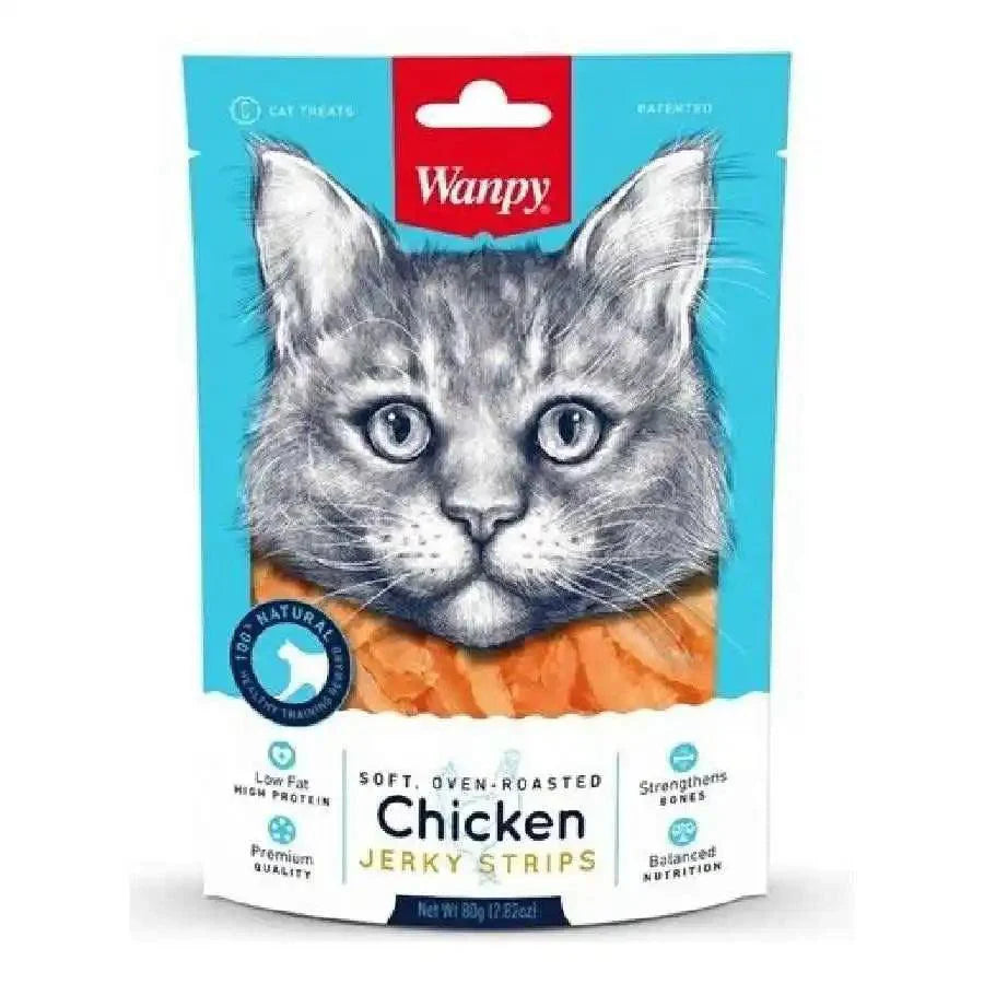 Wanpy Soft Chicken Jerky Strips para Gatos